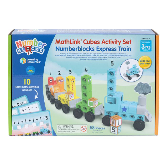 Learning Resources Numberblocks MathLink Cubes Activity Set – Numberblocks Express Train. Build Numberblocks 1–5 and explore counting, early math, and STEM learning through hands-on play. Recommended for ages 3+