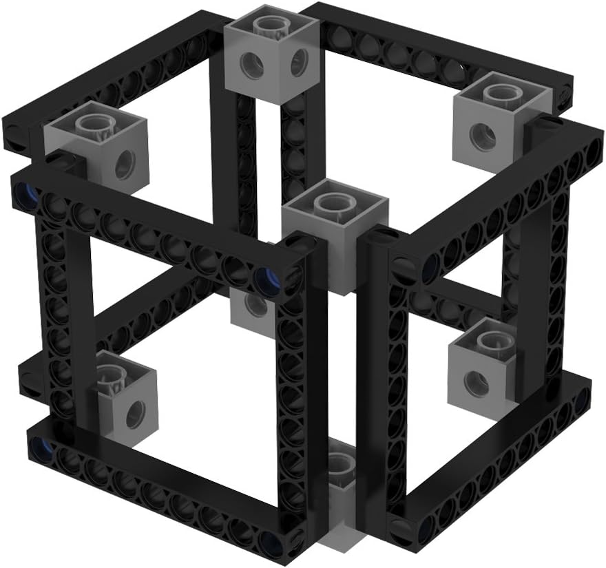 hames & Kosmos Structural Engineering kit featuring a close-up of a cube-like structure. Hands-on STEM learning explores stability, forces, and architectural design.