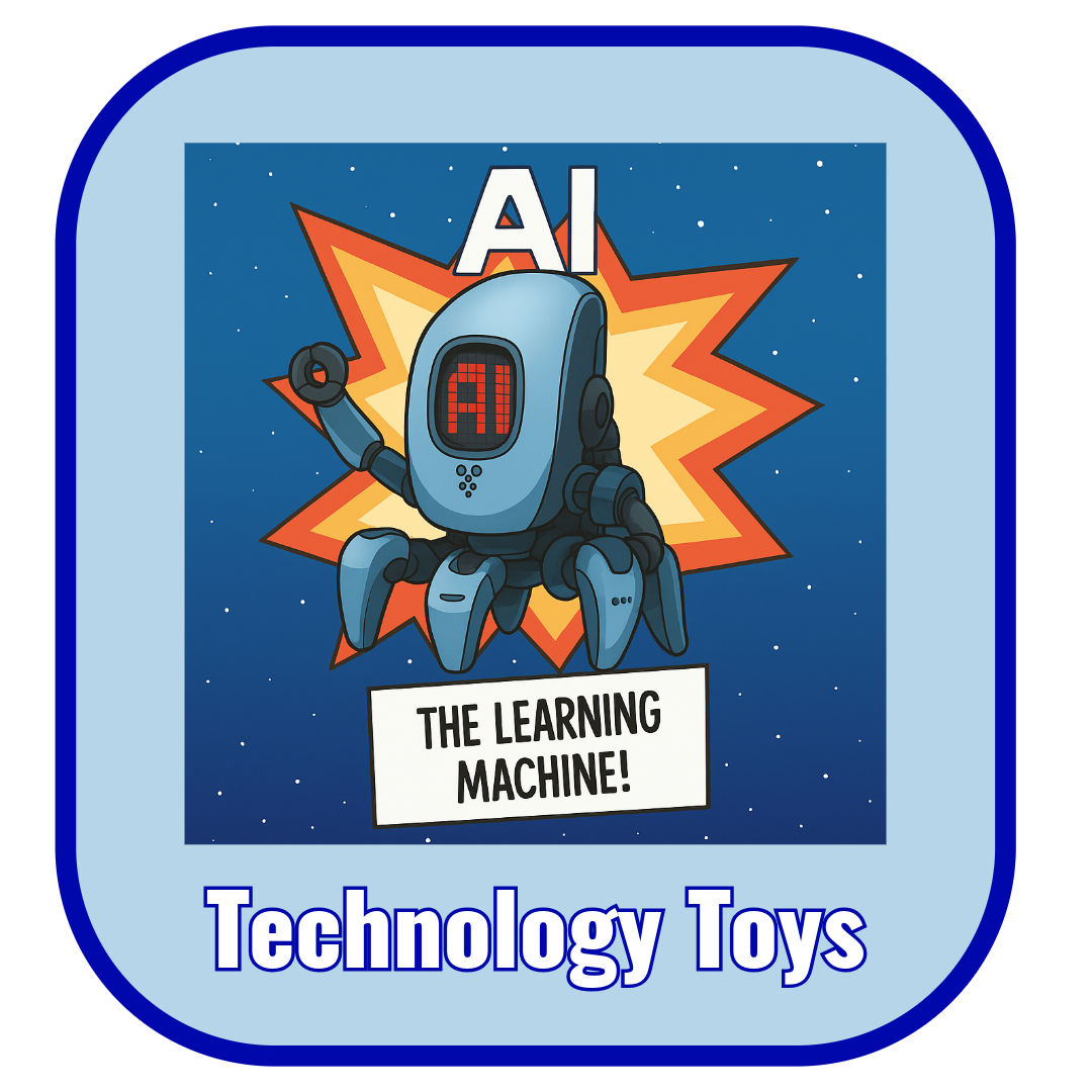 Graphic design of ai robot technology toy