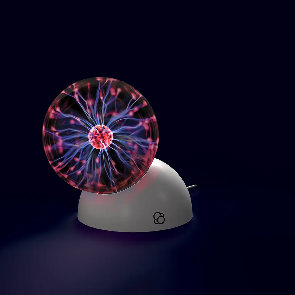 hames & Kosmos Plasma Ball. A mesmerizing glass sphere with electric arcs that react to touch, USB & battery-powered, perfect for science exploration.