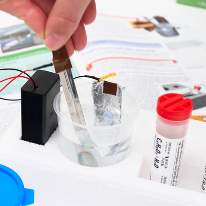 Thames & Kosmos Chemistry C1000 Set experiment in progress. Hands-on STEM learning with real chemistry reactions, perfect for young scientists exploring science safely.