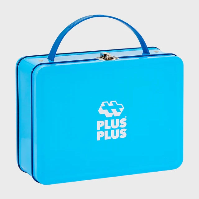 plus-plus blue metal suitcase