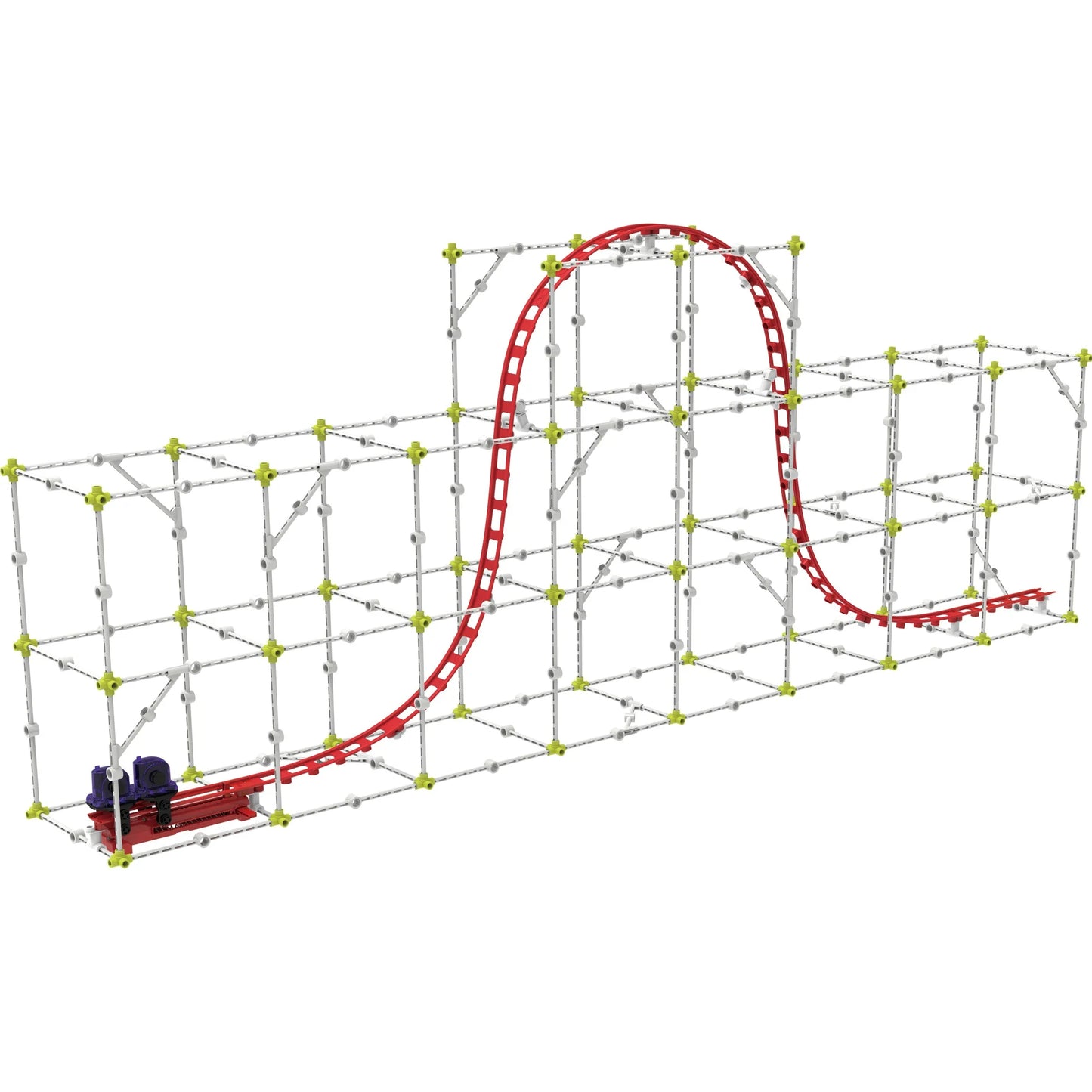 Thames & Kosmos Roller Coaster Engineering kit with a built model featuring a thrilling loop. Explore physics, motion, and energy through hands-on STEM learning.